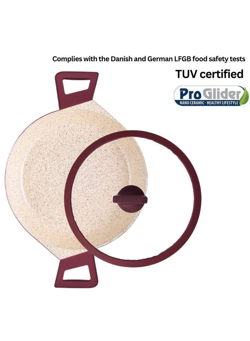 Dorsch Danish Design 28cm Casserole with Glass Lid - Non-Stick Ceramic Coating, Scratch Resistant, PTFE & PFOA-Free, Durable Construction, TUV Certified, Optimal Heat Distribution, Induction Ready, Easy Clean, High-Temperature Safe, Stylish Design - Image 5