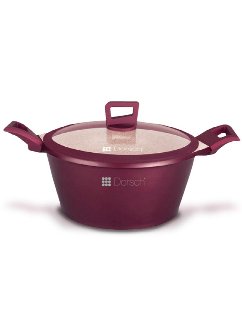 Dorsch Danish Design 28cm Casserole with Glass Lid - Non-Stick Ceramic Coating, Scratch Resistant, PTFE & PFOA-Free, Durable Construction, TUV Certified, Optimal Heat Distribution, Induction Ready, Easy Clean, High-Temperature Safe, Stylish Design - Image 1