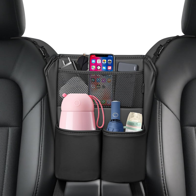 FLORICH Car Organizer Storage Between Seats, Leather Seat Organizer Purse Holder Between Seats, Automotive Consoles & Organizers Storage Car Organizer - Image 1