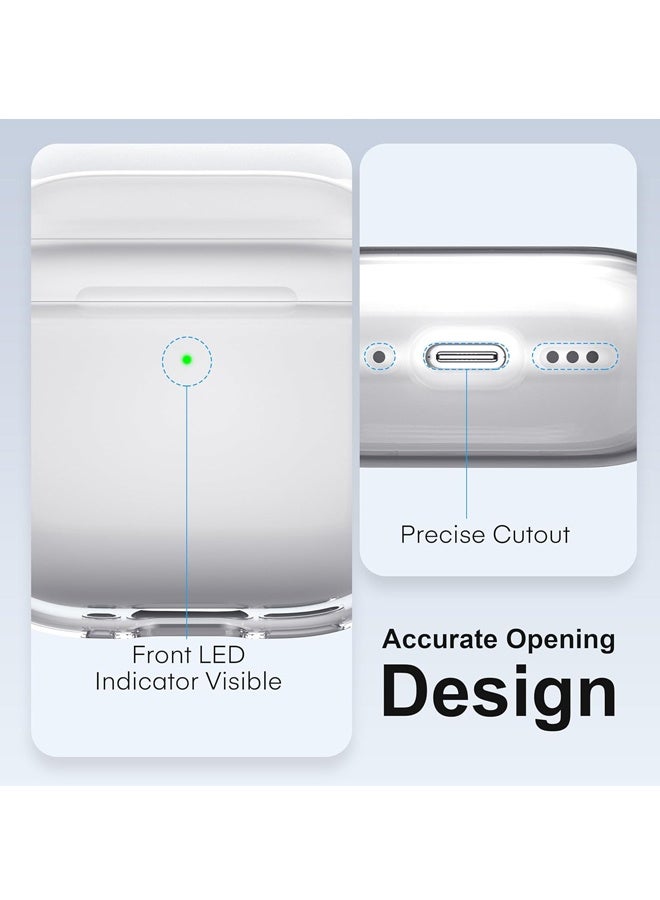 Compatible AirPods 4 Case Cover, Shockproof Protective Cases with Keychain for Apple AirPods 4 Gen Cases for Women Men - Clear - Image 4