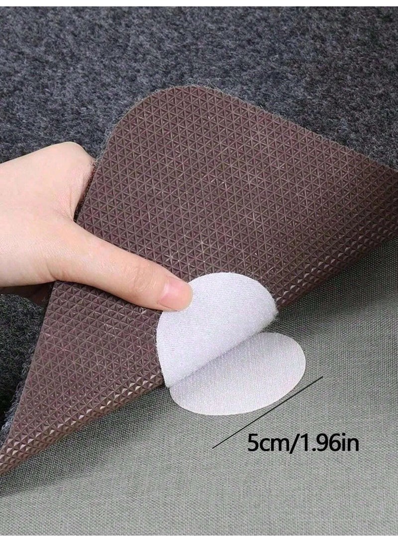 Strong Adhesive Rug Stickers to Prevent Carpet and Mat Slipping or Curling – Reusable and Washable Set of 20 Pieces - Image 3