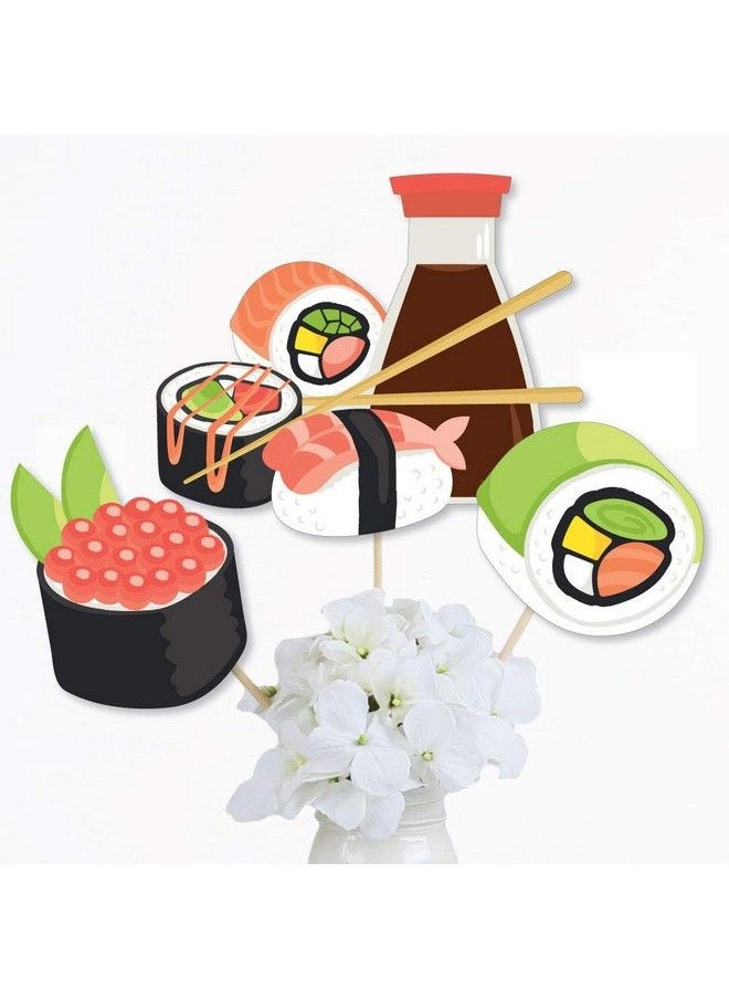 Big Dot of Happiness - Let Roll Sushi Japanese Party Centerpiece Sticks Table Toppers Set Of 15 - Image 1