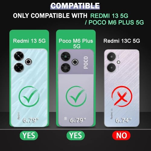 KC Back Cover for Redmi 13 5G / Poco M6 Plus 5G - Crystal Butterfly Wrist Bracelet Dry Fixed Glitter Curly Wave Shape Shockproof Soft Silicone Case with Camera Protection (White) - Image 2