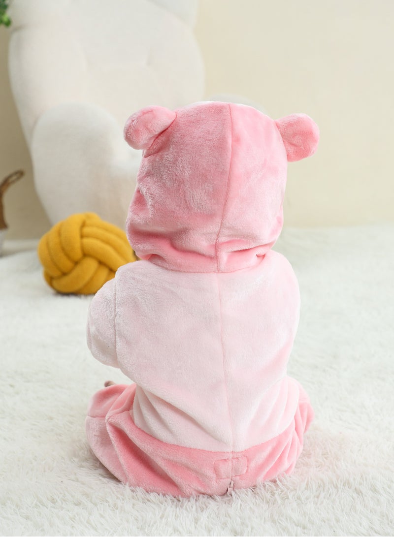 NIBEMINENT Flannel Children's Climbing Clothes Baby Autumn Winter Long Sleeved Clothes Jumpsuit Newborn Cartoon Jumpsuit - Image 4