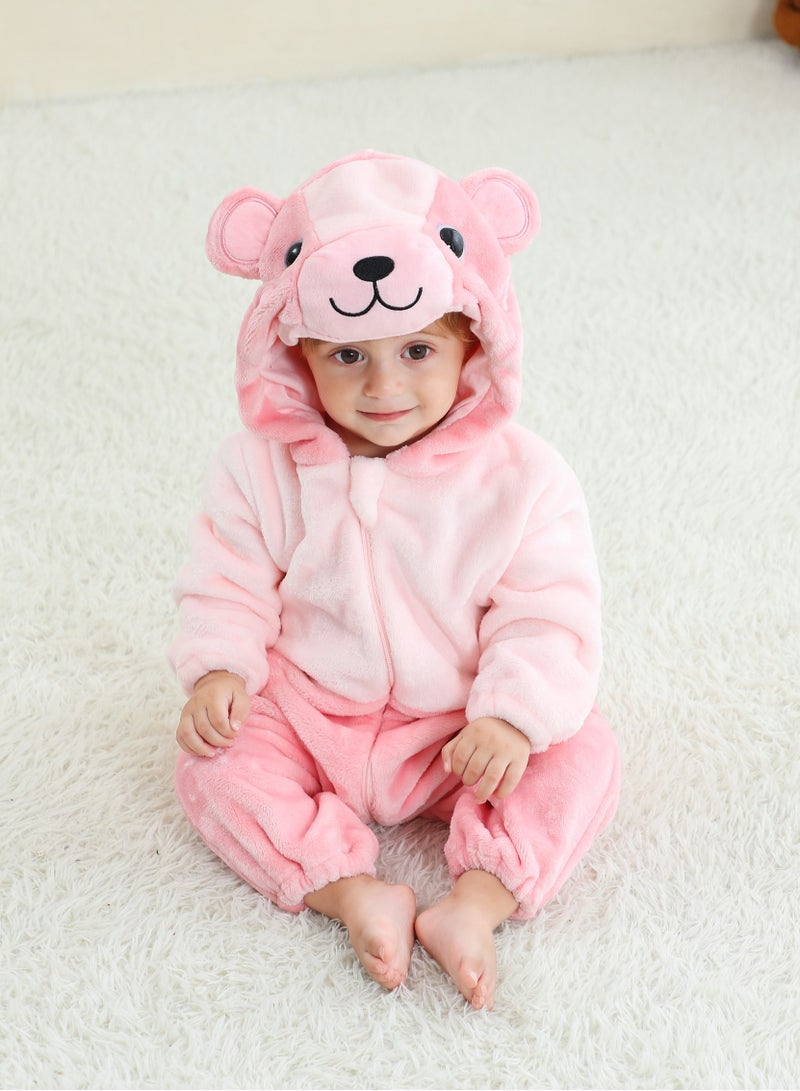 NIBEMINENT Flannel Children's Climbing Clothes Baby Autumn Winter Long Sleeved Clothes Jumpsuit Newborn Cartoon Jumpsuit - Image 5