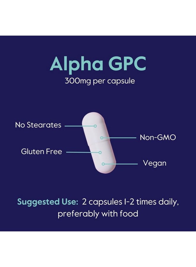 BESTVITE BESTVITE Alpha GPC Choline 600mg Per Serving (120 Veggie Capsules) - No Stearates - Vegan - Non GMO - Gluten Free - Image 5