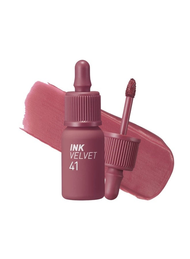 Peripera Ink The Velvet Lip Tint | Highly Pigmented, Longwear & Weightless Lip Tint | Smudge-Proof, Buildable Color for Lips & Cheeks | 41 COOL OFF ROSY - Image 1