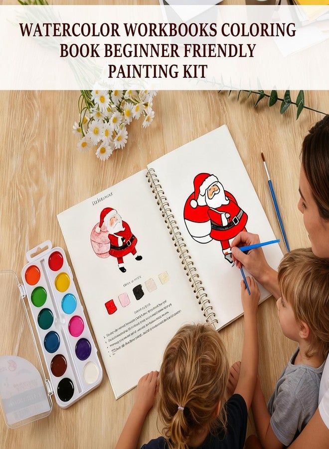 كوسيمي كتاب تلوين مائي، كتاب تلوين مائي، كتب تلوين مائي مناسبة للمبتدئين، مع مجموعة من 12 لونًا للكبار - Image 4