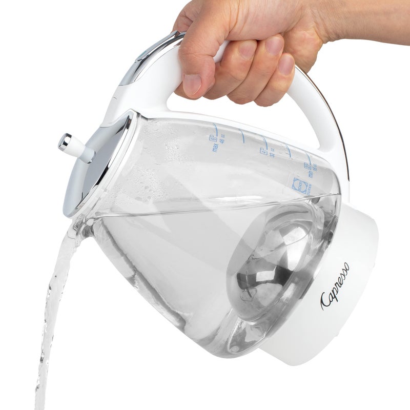 Capresso H2O Glass Kettle  240.02  White And Polished Chrome  48 Ounces - Image 3