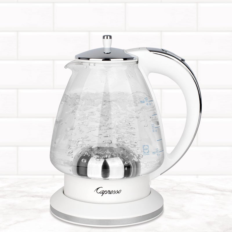 Capresso H2O Glass Kettle  240.02  White And Polished Chrome  48 Ounces - Image 5