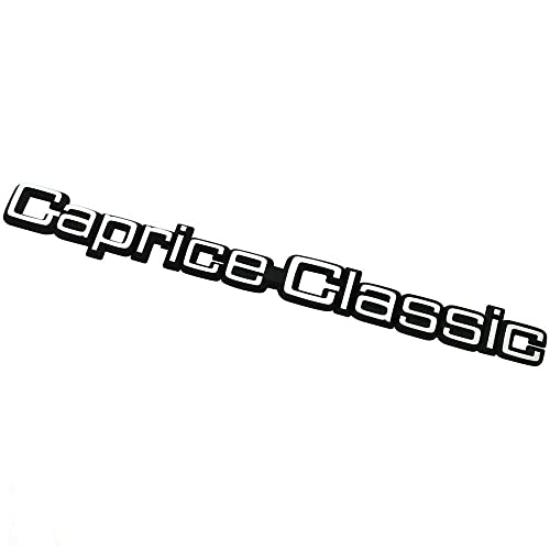 Aimoll 1Pc Caprice Classic Trunk Lid Emblem 3D Letter Plastic NamePlate Car Badge Sticker Replacement for 1980-1990 Caprice-Classic Brougham LS 20606499 (Silver Black) - Image 2