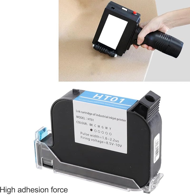 Portable Quick Dry 42ml Handheld Printer Coding Gun Cartridge Replacement Black - Image 4