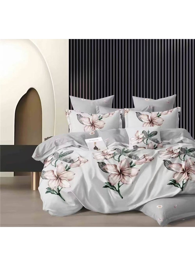 Luxury King 6-Piece Bedding Set –  simple Design, 220x240cm Duvet Cover with Fitted Sheet & 4 Pillowcases