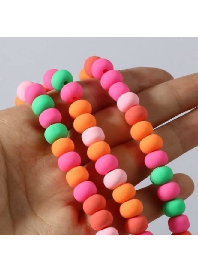 Generic - 130 Bright Multicolor Round Polymer Clay Beads 9mm Diameter with 2.5mm Hole - Image 1