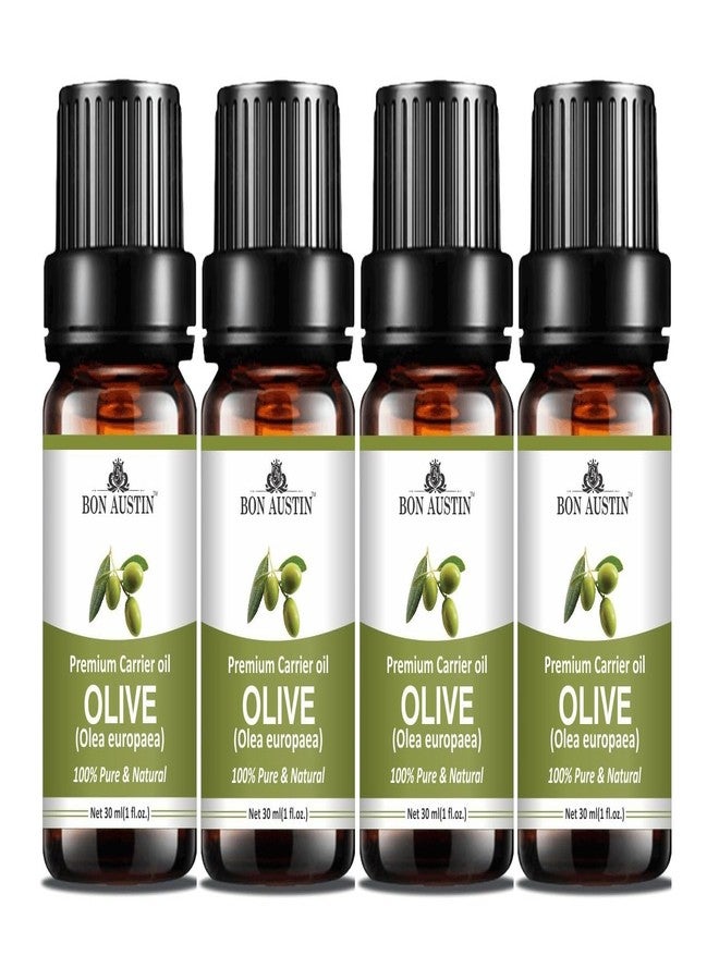 Bon Austin 100% Natural & Pure Olive Premium Carrier Oil For Men & Women - Pack of 4 Bottle of 30ml - Image 1