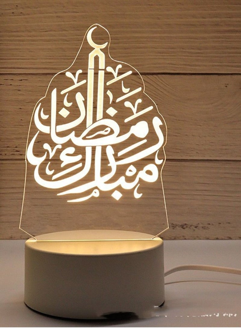 Creative 3D Nightlight Various Holiday Gifts USB Acrylic LED Ambience Sleeping Bedside Lamp 16 Kinds Of Color Touch Keys