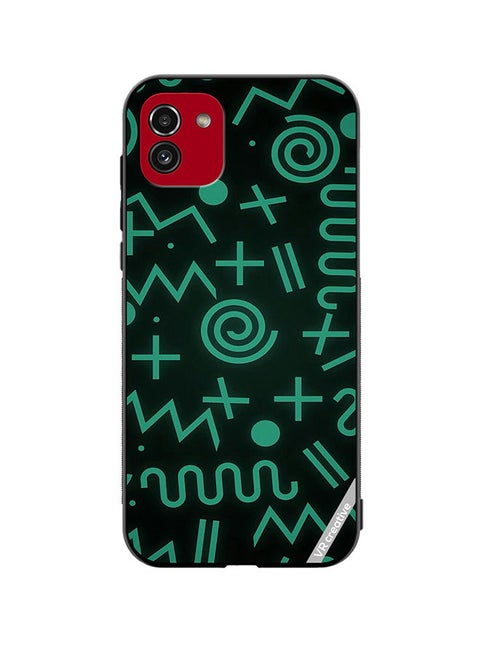 Protective Case Cover For Samsung Galaxy A03 Geometry Shapes Abstract Design Multicolour