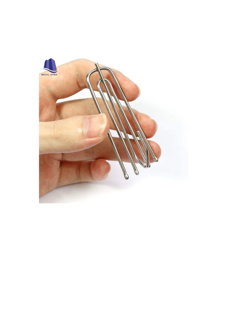 Curtain Pleater Tape Pleat Hook, 4 Prongs Pinch Pleat Drapes Clip Traverse Pleater 4 End Hooks (Pack of 50) - Image 2