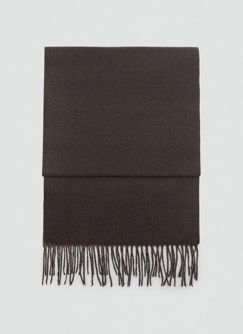 Mango Man Bicolor Fringed Scarf  - Image 1