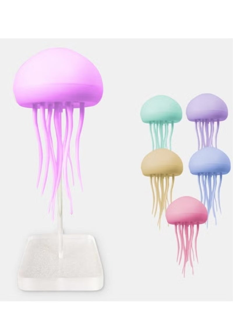 Jellyfish Lamp – LED Round Jellyfish Light with Dancing Legs  Color Changing Effects – 12 Multicolor LED Bulbs – Calming Jellyfish Night Light for Home  Office Decor – Ideal Gift for Kids  Adults - Image 1