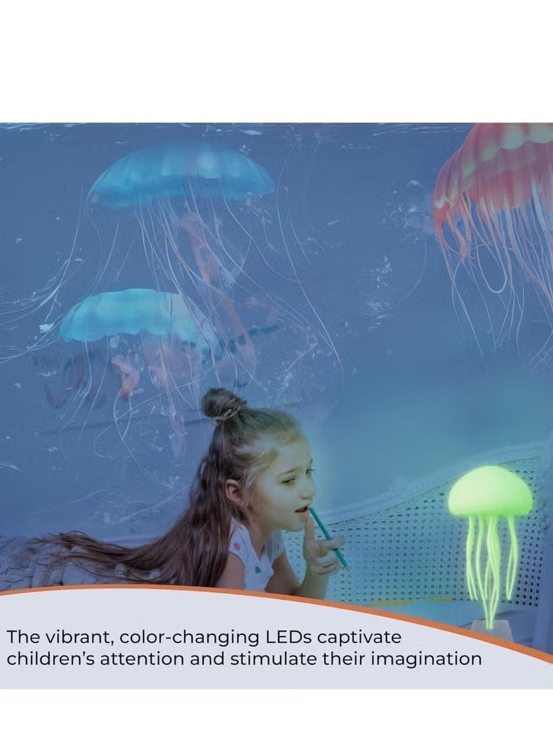 Jellyfish Lamp – LED Round Jellyfish Light with Dancing Legs  Color Changing Effects – 12 Multicolor LED Bulbs – Calming Jellyfish Night Light for Home  Office Decor – Ideal Gift for Kids  Adults - Image 3