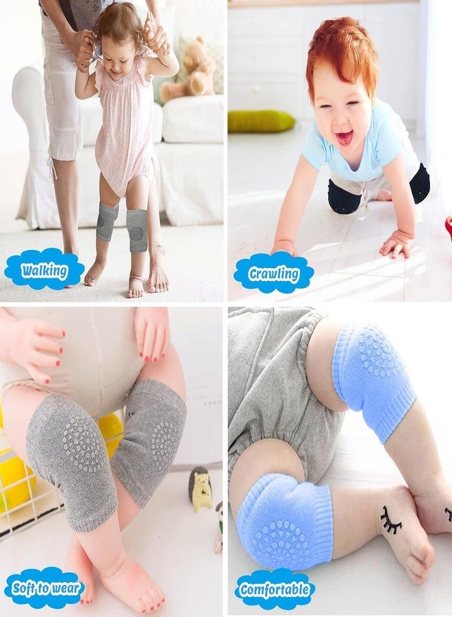 DIVUE Baby Knee Elbow Socks Pad Cushion (2 Pair) Baby Leg Warmer Kneecap Safety Protector for Crawling Kids | Multi-Color Safety Pads Socks for Baby & Kids Knees and Elbows (Multi Color) - Image 4