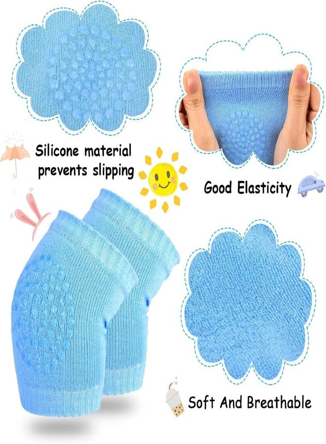 DIVUE Baby Knee Elbow Socks Pad Cushion (2 Pair) Baby Leg Warmer Kneecap Safety Protector for Crawling Kids | Multi-Color Safety Pads Socks for Baby & Kids Knees and Elbows (Multi Color) - Image 5