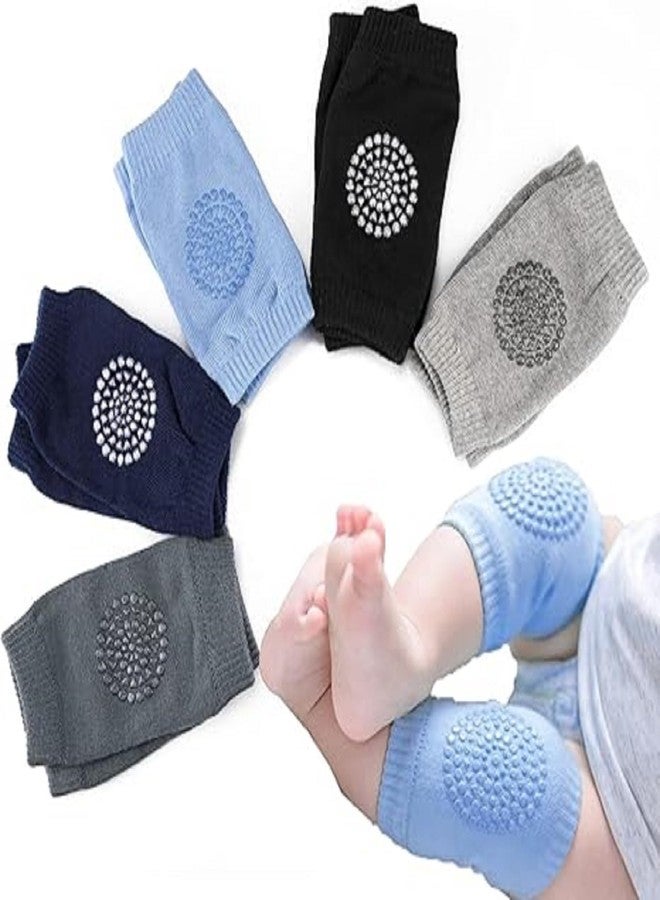 DIVUE Baby Knee Elbow Socks Pad Cushion (2 Pair) Baby Leg Warmer Kneecap Safety Protector for Crawling Kids | Multi-Color Safety Pads Socks for Baby & Kids Knees and Elbows (Multi Color) - Image 1