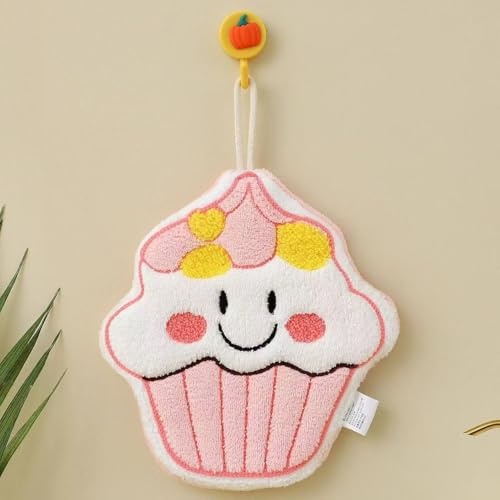 WeCoola Decorative Hand Towels with Hanging Loop with Cute Food Designs, 4-Pack, 100% Cotton, Soft and Highly Absorbent - Image 3