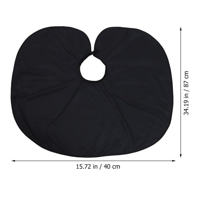 Black Salon Barber Cape For Hair Cutting Styling And Coloring - Image 3
