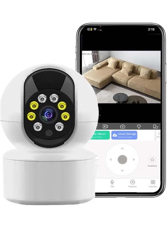 JAJEEK 3.0MP Smart Surveillance Camera – 340° Pan View, Colored Night Vision, Supports Up to 128GB Storage, Ideal for Home & Office Monitoring, Indoor/Outdoor Security - Image 1