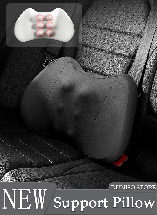 DUNISO Lumbar Support Pillow for Office Car Back Support Pillow with Memory Foam Pad Back Cushion for Back Pain Relief Improve Posture Cushion - Image 1