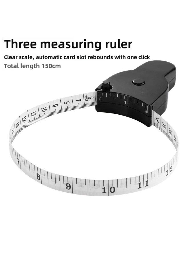 Fitness Tape Measure Household Circumference Meter Ruler Measuring Body Leg Waist Chest Three Circumference Measuring Special Ruler Student Portable Soft Tape Measure-Model:Handle Tape Blue - Image 2