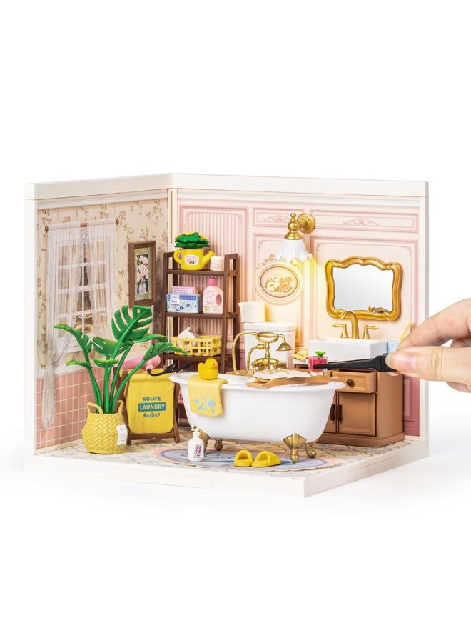 Rolife Super Creator-DIY Plastic Miniature House for Adults, Mini Blocks Model Kit Building Sets, DIY Crafts/Hobbies/Building Blocks Toys for Adults (Pop Bubble Bathroom) - Image 2