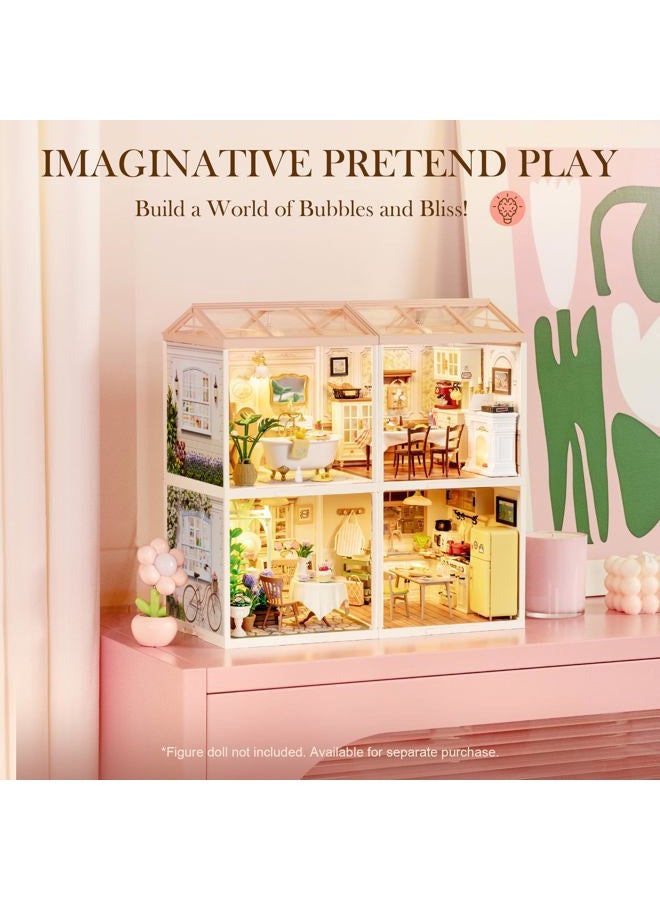 Rolife Super Creator-DIY Plastic Miniature House for Adults, Mini Blocks Model Kit Building Sets, DIY Crafts/Hobbies/Building Blocks Toys for Adults (Pop Bubble Bathroom) - Image 4