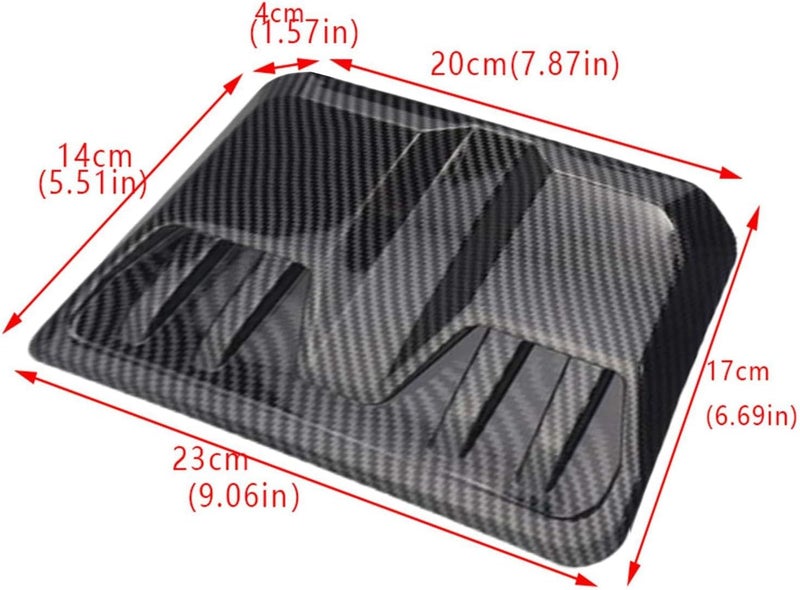 AutoBizarre Car Styling Decorative Air Flow Intake Bonnet Hood Scoop Fender Vents Side Vents Set of 2 Pcs - Universal for All Cars (Carbon Fiber) - Image 4