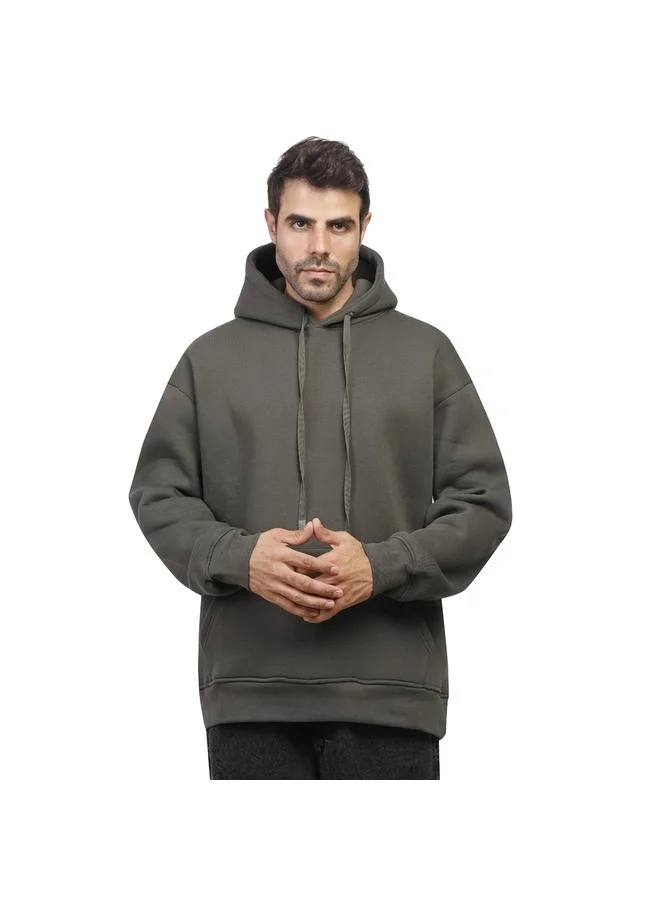 Coup Mens - Plain Hooded Sweatshirt With Long Sleeves
