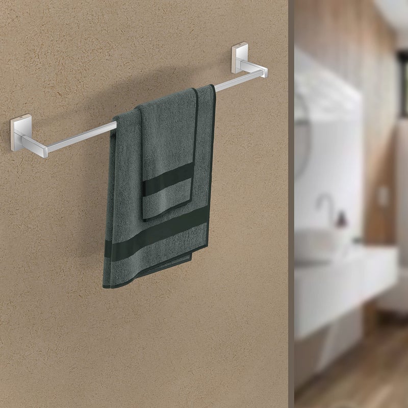 Primax Iris 304 Grade Stainless Steel Towel Hanger for Bathroom/Towel Rod/Bar/Bathroom Accessories (24inch) - Chrome - Pack of 1 - Image 2