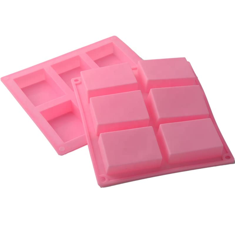 Grizzly 1 Pc Silicone 6 Cavity Rectangle Cake Mould Chocolate Soap Mould Baking Mould Soap Making Candle Craft (Rectangle Mould) - Image 5