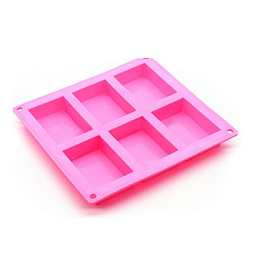 Grizzly 1 Pc Silicone 6 Cavity Rectangle Cake Mould Chocolate Soap Mould Baking Mould Soap Making Candle Craft (Rectangle Mould) - Image 4
