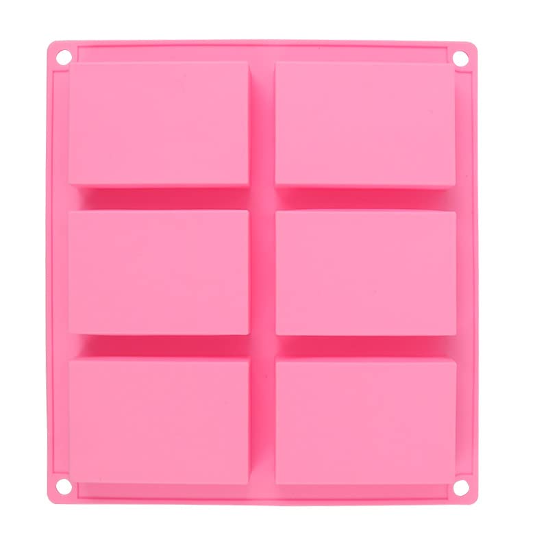 Grizzly 1 Pc Silicone 6 Cavity Rectangle Cake Mould Chocolate Soap Mould Baking Mould Soap Making Candle Craft (Rectangle Mould) - Image 3