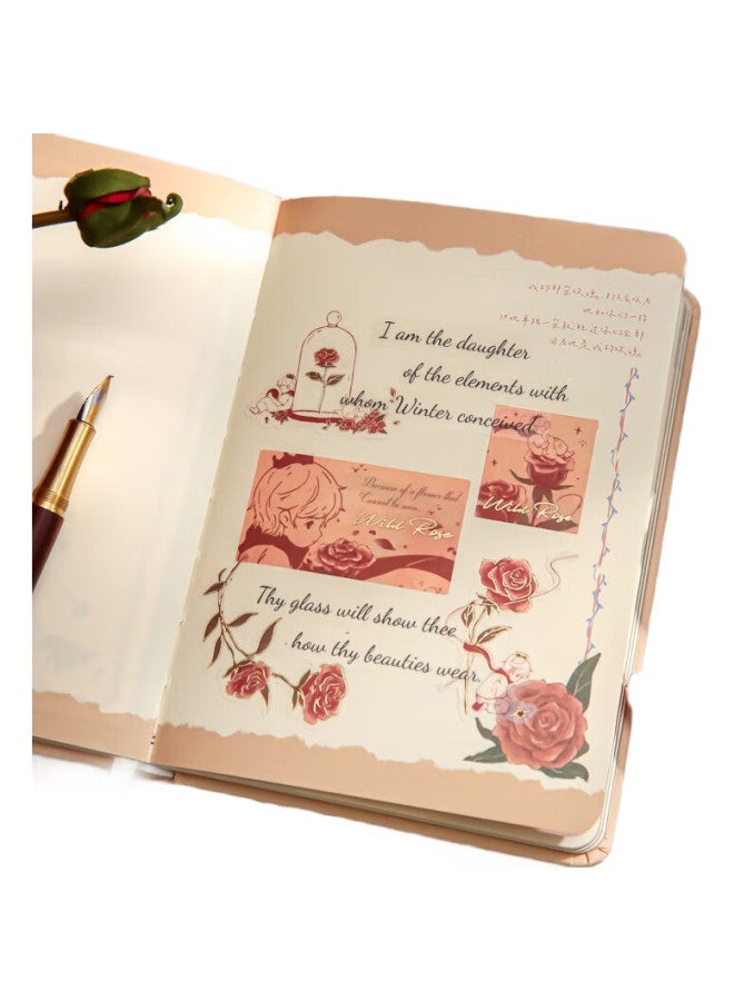 Jiamo Little Prince Notebook, Planner, High-Quality Diary, Student Notebook, Middle And High School Exam Season, Back-To Season, Teacher'S Day Gift, Gift, Starry Rose - Image 2