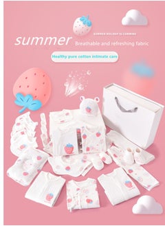 Beauenty 24PCS Newborn Baby Gift Set, Newborn Layette Gift Set for Boys and Girls, Babies Essential Clothes Accessories with Baby Blanket, 100% Premium Cotton, for Spring Summer Autumn Winter Four Seasons  - Image 3