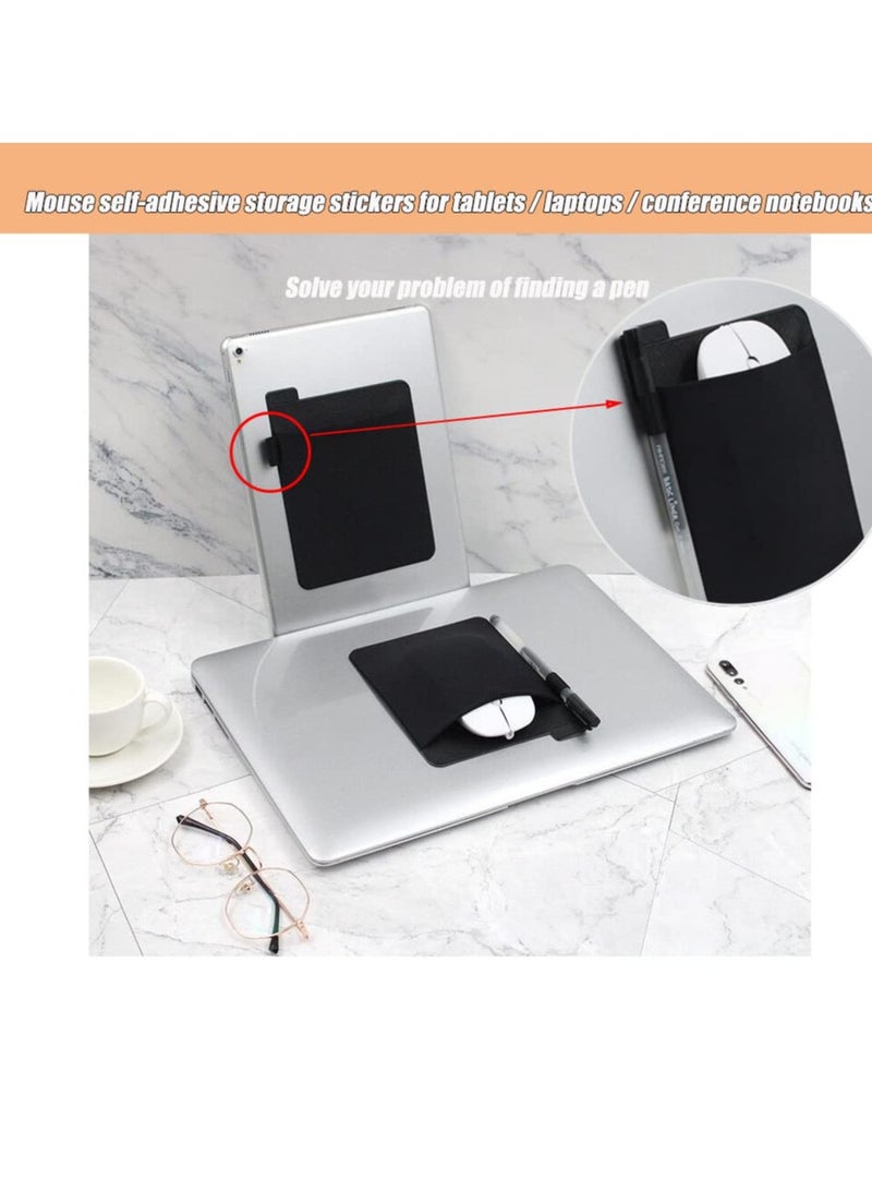 Excefore Pocket Pouch for Laptop with Reusable Adhesive,Pouch Holder for Computer Accessories,Self-Adhesive Mouse Headset Storage Bag, Ideal for Portable External USB Cable,Apple Magic Mouse - Image 3