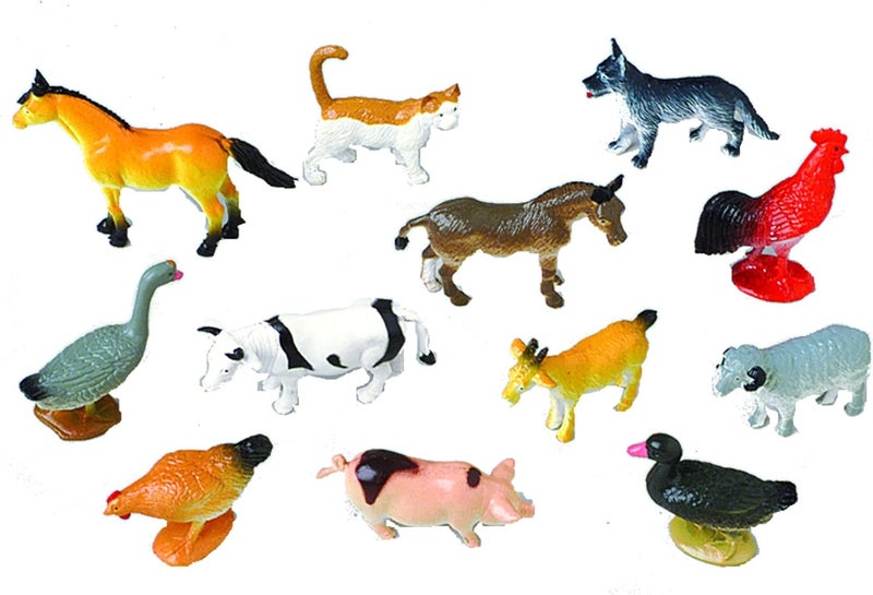 U.S. Toy Mini Farm Animals Toy Set - 12 Piece Assortment for Creative Play