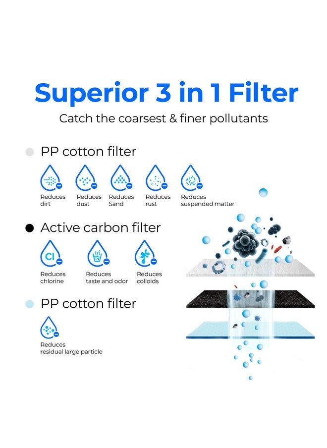 Waterdrop - Waterdrop WD-G3-CF Filter, Replacement for WD-G3-W, WD-G3P600 and WD-G3P800-W Reverse Osmosis System, 6-Month Lifetime - Image 1