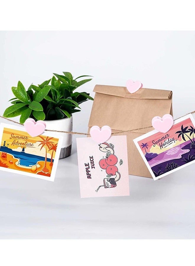 25 Pcs Heart Shaped Binder Clips Mini Decorative Paper and Bag Clips for Office Coffee Shop Wedding Cute Bookmark Clips Hold Photos Pictures Pages Folders Office Supplies for Document Organization Decoration,Multicolor - Image 5