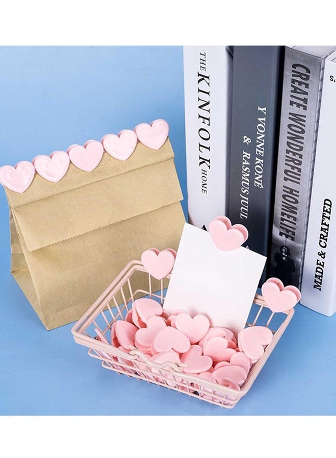 25 Pcs Heart Shaped Binder Clips Mini Decorative Paper and Bag Clips for Office Coffee Shop Wedding Cute Bookmark Clips Hold Photos Pictures Pages Folders Office Supplies for Document Organization Decoration,Multicolor - Image 3