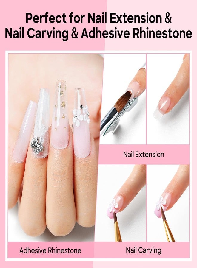 AIMEILI Clear Nail Acrylic Powder Nail Powder System for Acrylic Nails Extension French Nails Manicure Nail Carving No Need Nail Lamp Long-Lasting 60g - Image 3