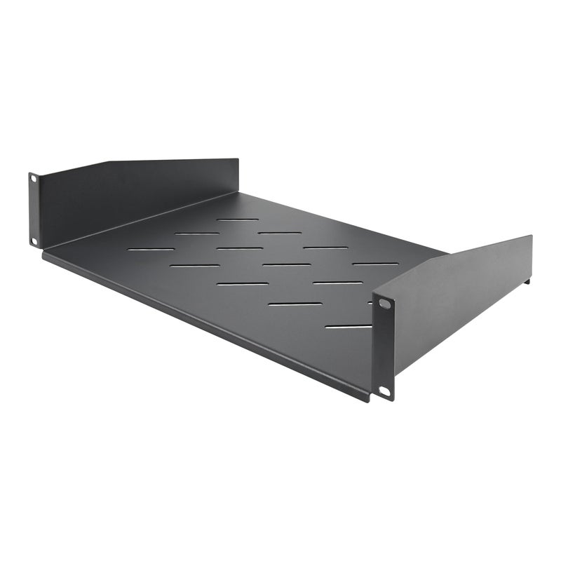 StarTech.com 2U Rack Shelf, 12" Mounting Depth, Vented Cantilever Tray for 19" AV/Network Equipment, 25lb Capacity, for Small Office/Home Office - Image 1